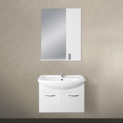 Мебель для ванной 1MarKa Вита 65П с 2 дверцами, белый глянец