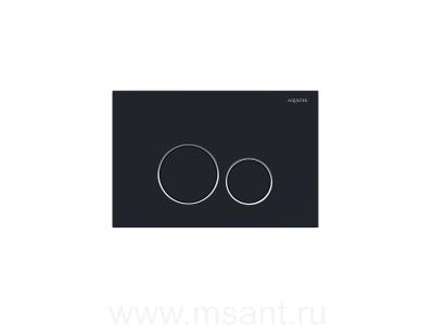 Панель смыва Aquatek Черная матовая ободок хром (клавиши круглые) KDI-0000020