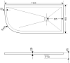 Поддон для душа RGW Stone Tray ST/AR-0129G 90х120