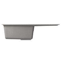 Мойкa MIXLINE ML-GM31 с крылом, серая (310), 770*500*190мм