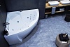 Акриловая ванна Акватек Поларис-2 155x155, с каркасом, фронтальным экраном, сливом-переливом