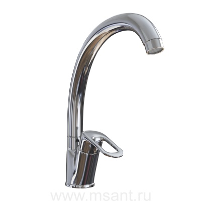 Смеситель для кухни 40k MIXLINE ML06-032 высокий излив с/отв боковая п/гайку (без подводки)