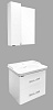 Тумба Comforty Неаполь 65, подвесная, белый глянец с раковиной 50165