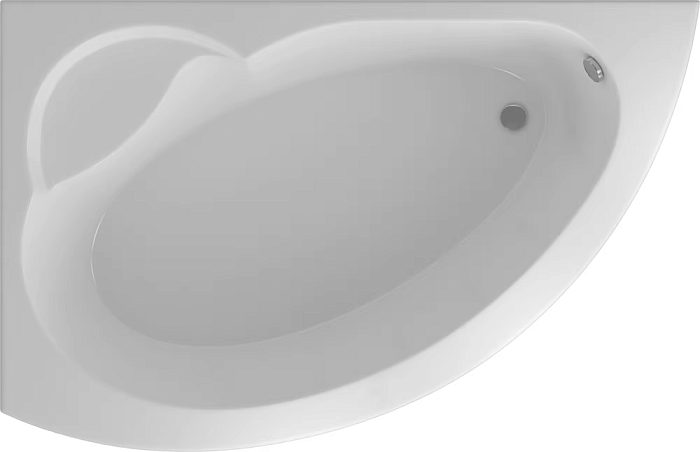 Акриловая ванна Акватек Аякс 2 170x110 L, с каркасом, фронтальным экраном, сливом-переливом
