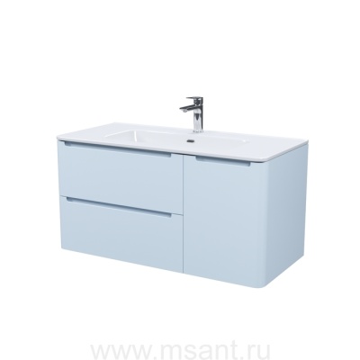 Тумба с умывальником, подвесная, 100 см,голубой, Edifice, IDDIS, EDI10B0i95K подходит умыв. 0101000i28