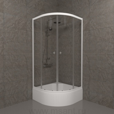 Душевой уголок Triton Ультра В Щ0000061812 90х90 см белый, со средним поддоном+сифон E410CLм 