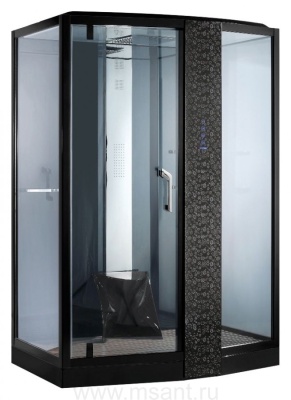 Душевая кабина Orans SR-89102RS черная, с баней