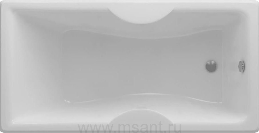 Акриловая ванна Акватек Феникс 160x75, с каркасом, фронтальным экраном, сливом-переливом (справа)