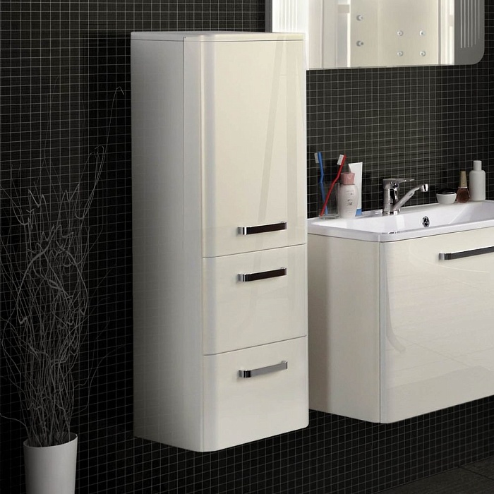 Шкаф-пенал AQUATON Валенсия низкий L белый жемчуг