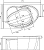 Акриловая ванна Marka One (1MarKa) Ergonomika 158-175x110 L c возможностью обрезки нужного размера