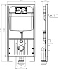Унитаз подвесной SantiLine SL-5004MB + SL-04 безободковый с инсталляцией, сиденьем и клавишей смыва, черный матовый
