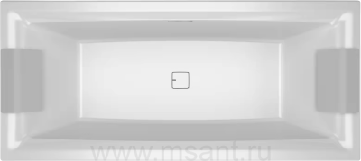 Акриловая ванна Riho Still Square 180x80 два подголовника