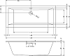 Акриловая ванна Riho Rething Cubic 160х70