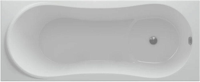 Акриловая ванна Акватек Афродита 170x70, с каркасом, фронтальным экраном, сливом-переливом (справа)
