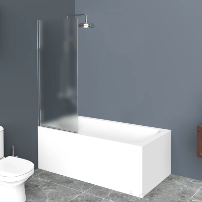 Шторка на ванну BelBagno Uno V-1-75/150-P-Cr стекло punto