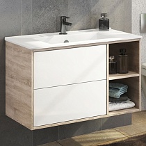 Тумба Comforty Гамбург 90 дуб сонома с раковиной Comforty 90E