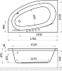 Акриловая ванна Excellent Kameleon 170x110 левая