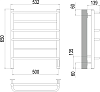Полотенцесушитель электрический Terminus Евромикс П6 500x650