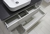 Тумба Сomforty Прага 120, дуб белый, с антрацитовой столешницей с раковиной Comforty T-Y9378