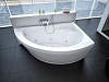 Акриловая ванна Акватек Аякс 2 170x110 R с каркасом, фронтальным экраном, сливом-переливом