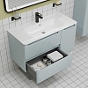 Тумба с умывальником, подвесная, 100 см,голубой, Edifice, IDDIS, EDI10B0i95K подходит умыв. 0101000i28