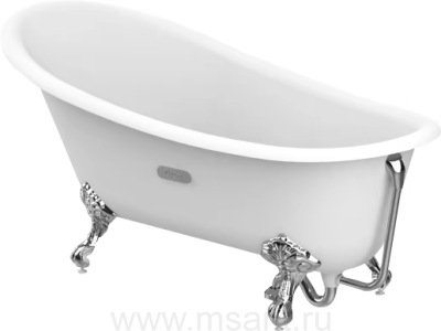 Чугунная ванна Roca Carmen anti-slip 234250007 160х80см + ножки, белая