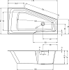 Акриловая ванна Riho Rething Space L, 170x90