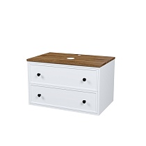 Тумба подвесная, со столешницей МДФ, макадамия орех, 80 см, белый матовый, Torr, IDDIS, TOR80WMi95K подход. столеш-ца OPH80BMi89