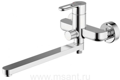 Смеситель для ванны длинный излив Bravat F637163C-LB
