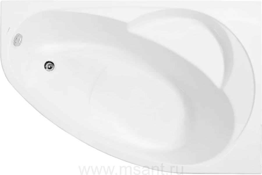 Акриловая ванна Vagnerplast Flora 150x100 R/L ультра-белая