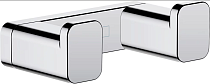 Крючок Hansgrohe AddStoris 41755000 двойной, хром