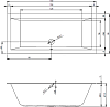 Акриловая ванна Riho Lugo 180x80