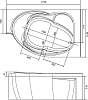 Акриловая ванна Marka One (1MarKa) Ergonomika 158-175x110 R c возможностью обрезки нужного размера