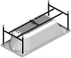 Акриловая ванна Vanessa (Radomir) Николь 150х70, с опорной рамой, сливом-переливом (слева или справа)