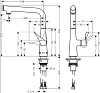 Смеситель Hansgrohe Metris Select M71 14847000 для кухонной мойки, хром