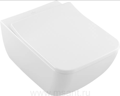 Унитаз подвесной Villeroy & Boch Collaro 4626RS01 alpin, тонкое сиденье с микролифтом