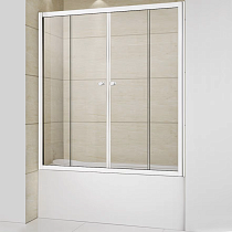 Шторка на ванну Cezares Relax VF-2-160/145-C-Bi стекло прозрачное