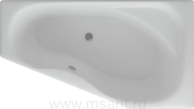 Акриловая ванна Aquatek Медея 170x95 R, с каркасом, фронтальным экраном, сливом-переливом