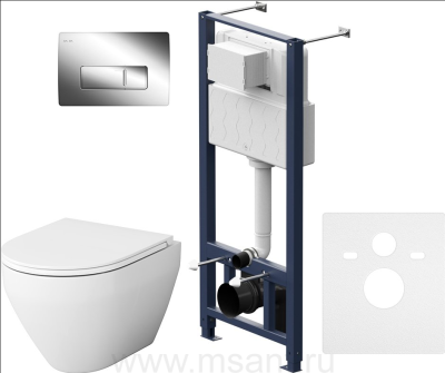 Комплект унитаз с инсталляцией AM.PM Spirit V2.0 IS48051.701700 с сиденьем микролифт