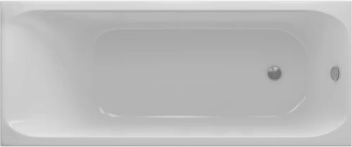 Акриловая ванна Акватек Альфа 140x70, с каркасом, фронтальным экраном, сливом-переливом (справа)