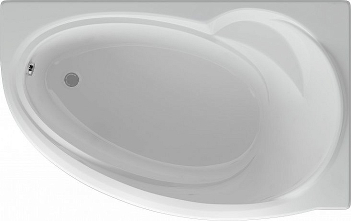 Акриловая ванна Aquatek Бетта 170x97 R, с каркасом, фронтальным экраном, сливом-переливом
