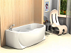 Акриловая ванна Акватек Мелисса 180x95, с каркасом, фронтальным экраном, сливом-переливом
