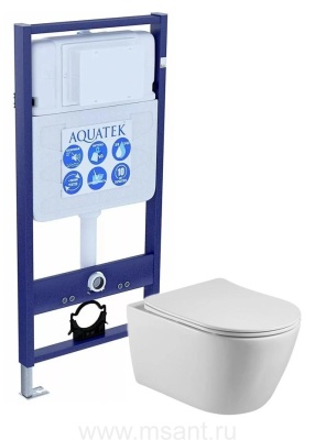 Set Aquatek Бетта унитаз Aquatek Бетта AQ1253W-00 +тонкое сиденье soft-close+ инсталляция Aquatek Standard INS-0000012