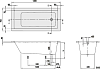 Акриловая ванна Villeroy & Boch Targa Plus Solo UBA150NES2V01+U99740000 150х70, с ножками