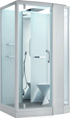 Душевая кабина Orans SR-89105RS белая, с хамамом и сиденьем