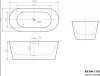Акриловая ванна BelBagno BB306-1585 160x70