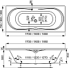 Акриловая ванна Vagnerplast Briana 185x90, ультра белый