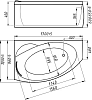 Ванна из искусственного камня Фэма Аделина 170x100 R(металлические ножки с подпятниками) 