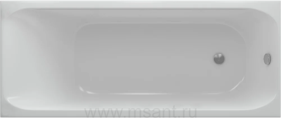 Акриловая ванна Акватек Альфа 150x70, с каркасом, фронтальным экраном, сливом-переливом (справа)