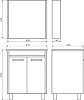 Тумба Comforty Тулуза Д 60, напольная, сосна лоредо с раковиной 